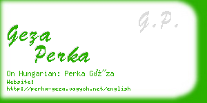 geza perka business card